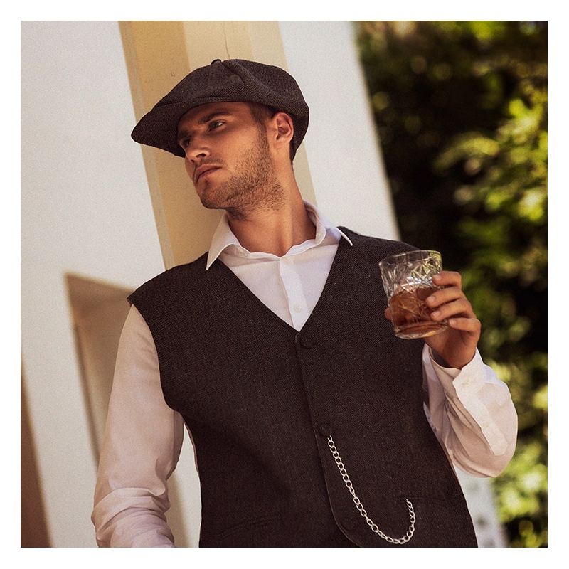 Accessoire costume années 20 et 30 pour homme, casquette grise