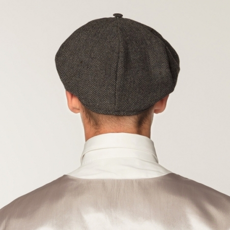 Casquette Peaky grise idéale pour accessoiriser une tenue années 20 et 30 pour homme
