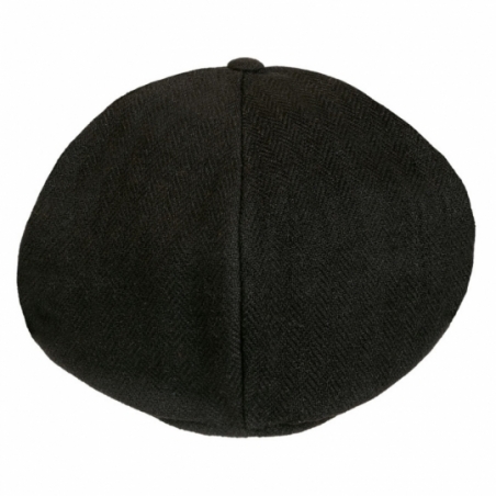 Chapeau années 20 et 30 pour homme, casquette Birmingham noire