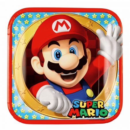 8 Assiettes Super Mario pour réaliser une super déco pour fêter son anniversaire