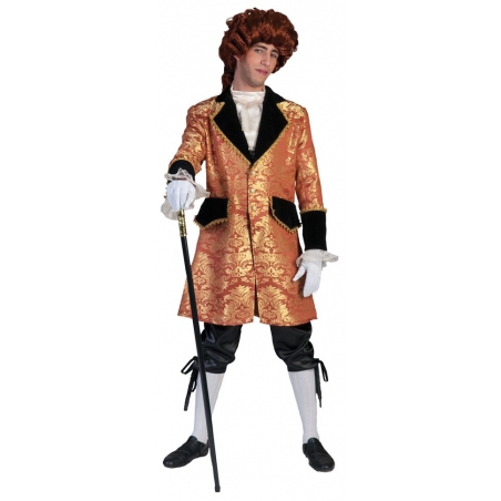 Costume de marquis baroque pour homme couleur bronze idéal pour un carnaval ou un bal masqué