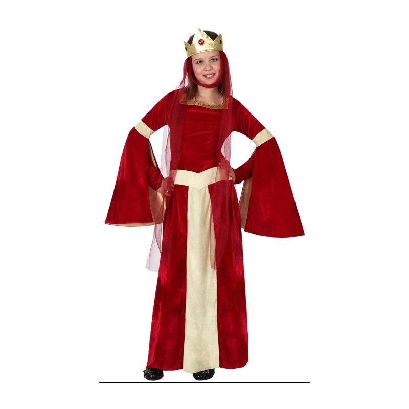 Déguisement fille médiévale rouge - Moyen Âge - Magie du Déguisement