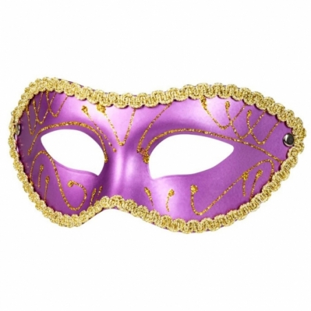 Masque vénitien violet idéal pour un bal masqué