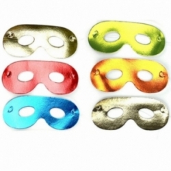 Masques de carnaval, loups métalisés de différentes couleurs