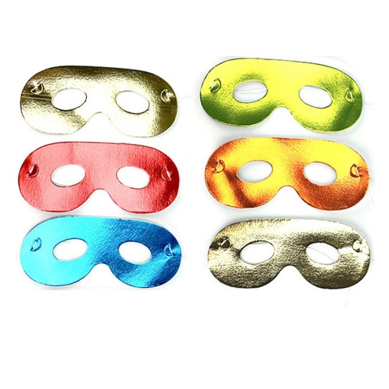 Masques de carnaval, loups métalisés de différentes couleurs