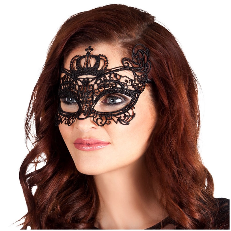 Loup dentelle noire, masque vénitien pour femme