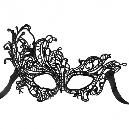 Masque noir en dentelle pour femme