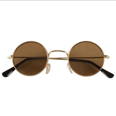 Lunettes ronde marron années hippies pour hommes et femmes