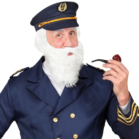 Set de capitaine, casquette de marin avec barbe et pipe