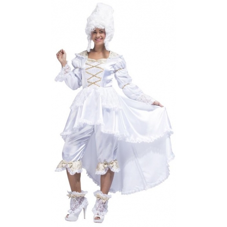 Déguisement de marquise baroque blanche pour femme - Carnaval de Venise