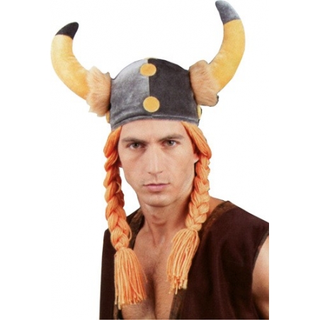 Accessoire deguisement obelix, casque gaulois en mousse Accessoire deguisement obelix, casque gaulois en mousse