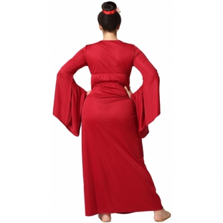 Robe chinoise rouge bordeaux pour femme disponible en grandes tailles