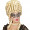 Loup en dentelle argent et noir idéal pour accessoiriser une robe de marquise Loup en dentelle argent et noir idéal pour accessoiriser une robe de marquise