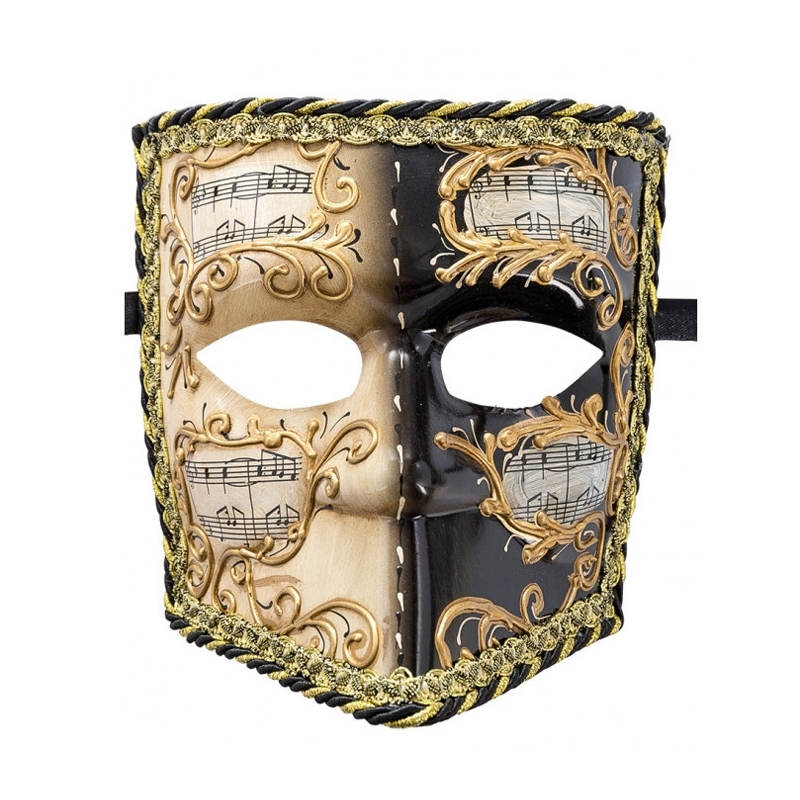 Masque vénitien pour homme avec notes de musique