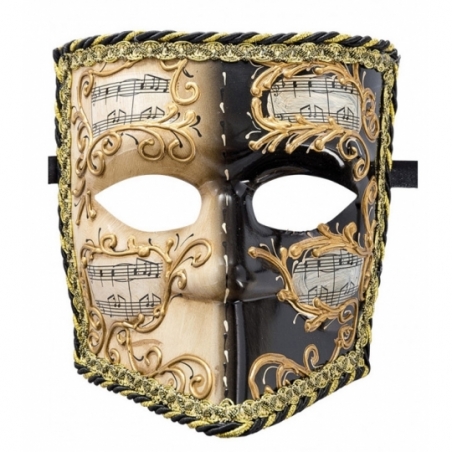 Masque vénitien pour homme avec notes de musique