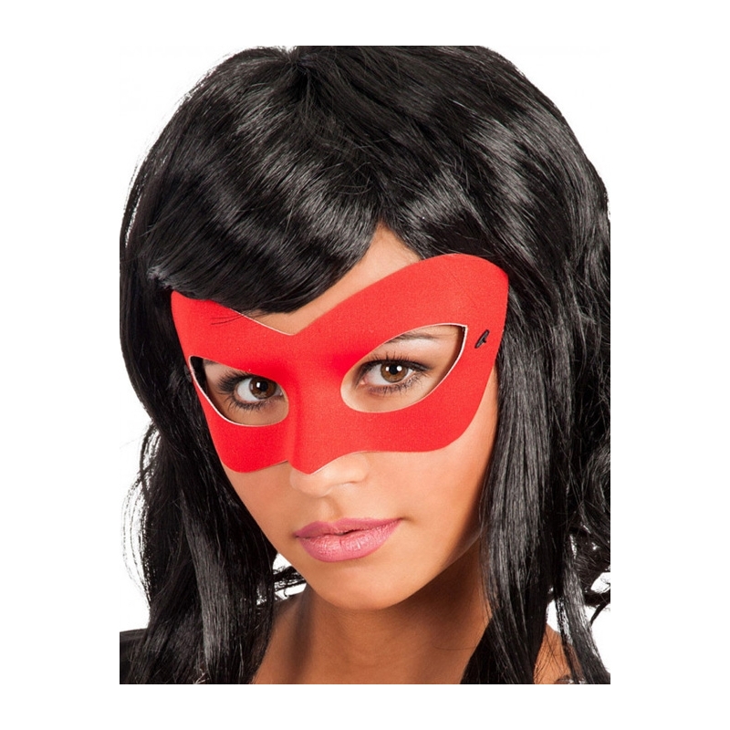 Loup rouge masque avec élastique