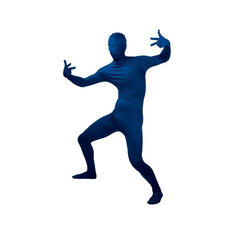 déguisement seconde peau bleue, combinaison en matière extensible - 16037XL