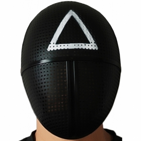 Masque triangle idéal pour se déguiser en joueur Squid Game pour une soirée à thème