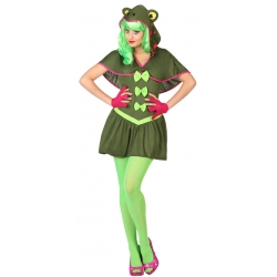Déguisement de grenouill pour femme robe à capuche