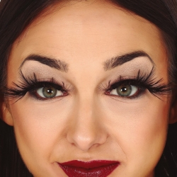 Faux cils noirs plumes