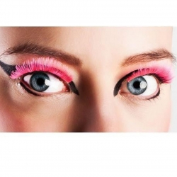 Faux cils rose neon