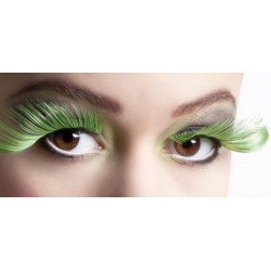 Faux cils couleur vert et noir