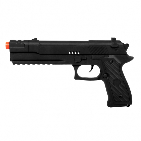 Pistolet noir en plastique, accessoirisez votre déguisement de policier ou d'agent du FBI Pistolet noir en plastique, accessoirisez votre déguisement de policier ou d'agent du FBI