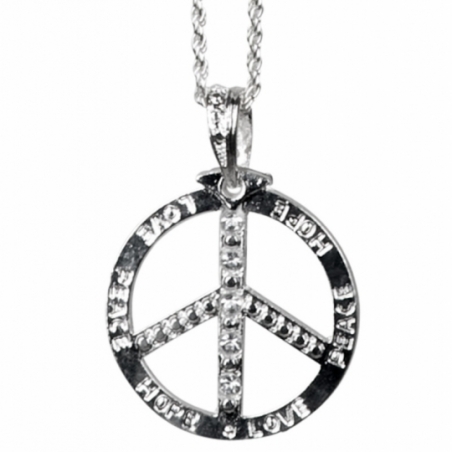 Pendentif peace and love metal