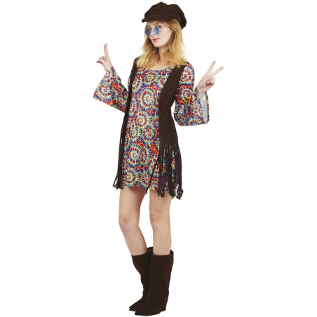 Robe rétro, déguisement hippie pour femme années 60