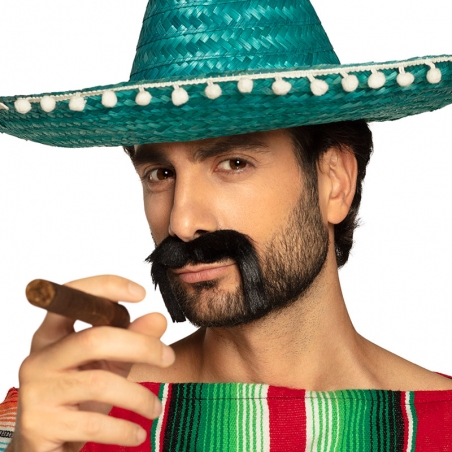 Moustaches de mexicain auto-adhesives