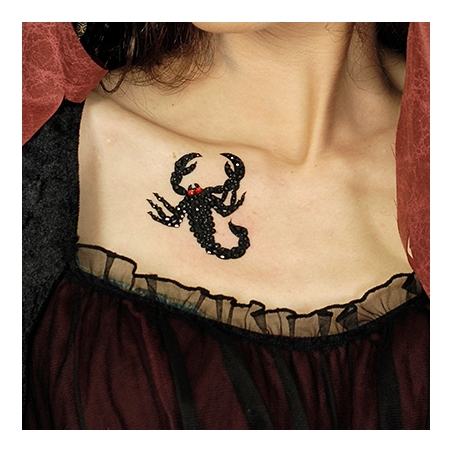 Tatoo scorpion avec strass