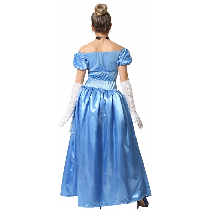 Robe de princesse bleue pour femme idéale pour incarner Cendrillon