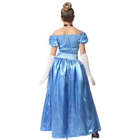 Robe de princesse bleue pour femme idéale pour incarner Cendrillon