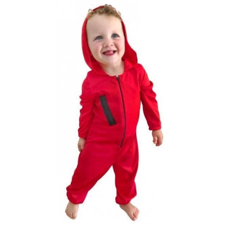 Déguisement combinaison rouge pour bébé idéal pour se déguiser en braqueur digne de Casa de Papel