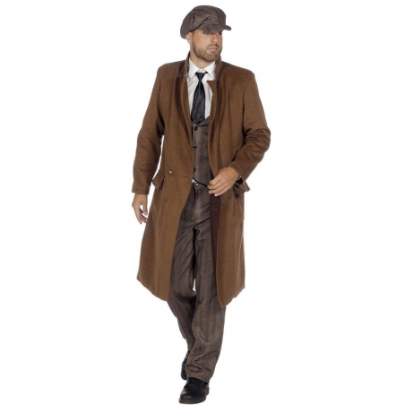 Manteau homme années 20 Peaky Blinders couleur marron