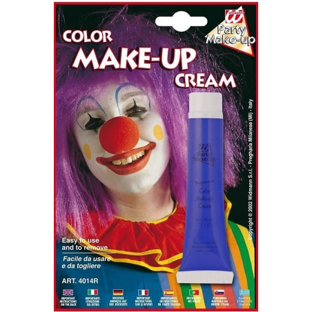 Tube crème de maquillage bleu idéal pour apporter de la couleur à tous vos maquillages pour Carnaval et Halloween