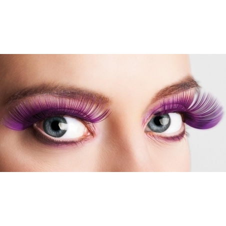 Faux cils violet extra-long apportez une touche lumineuse à votre maquillage
