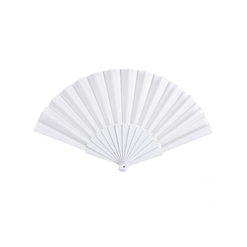 Éventail blanc en tissu d'environ idéal pour accessoiriser une robe de marquise ou de princesse