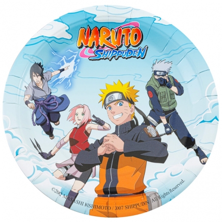 Assiettes Naruto idéale pour décorer une table d'anniversaire Manga