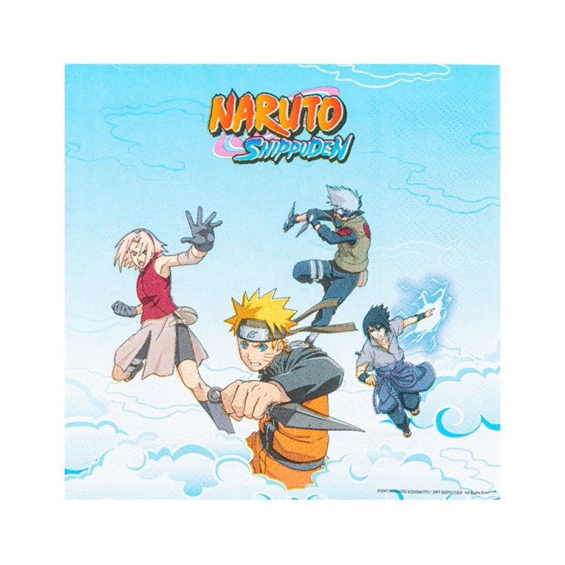 Serviettes Naruto idéale pour décorer sa table d'anniversaire sur le thème Naruto