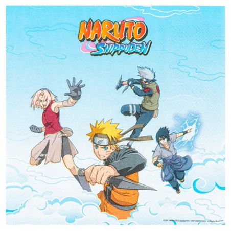 Serviettes Naruto idéale pour décorer sa table d'anniversaire sur le thème Naruto