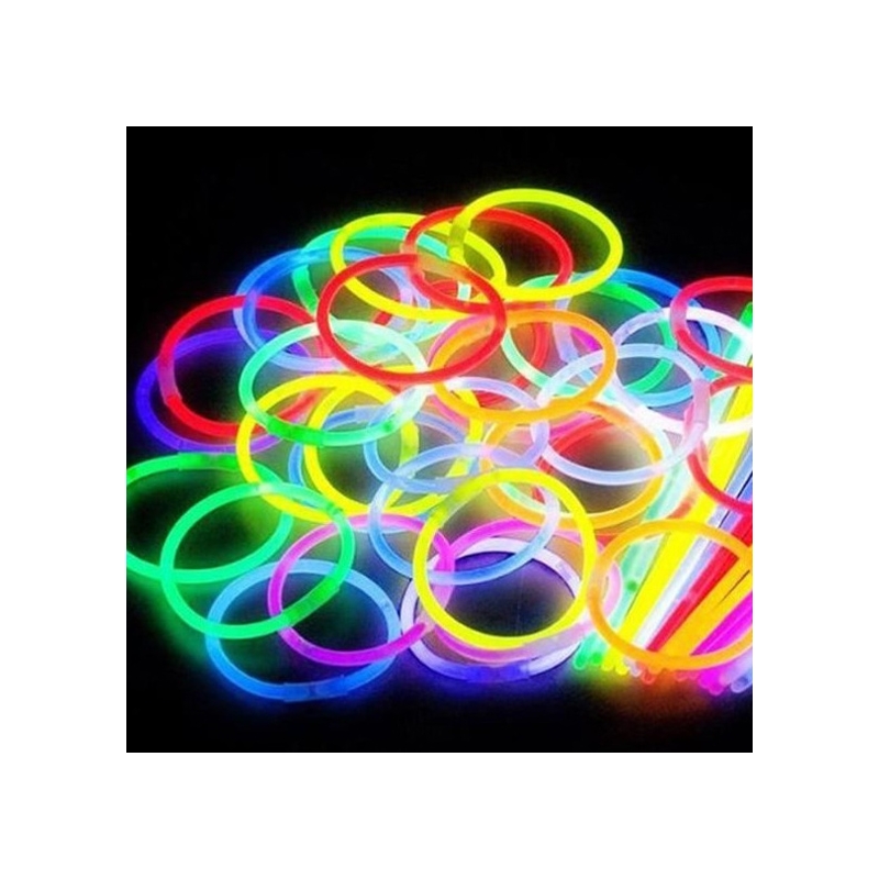 Bracelets fluo lumineux idéal pour faire la fête lors d'une soirée d'été ou en boîte de nuit