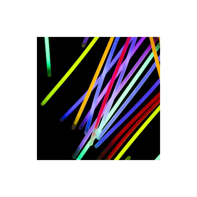 Tubes lumineux, bracelets fluo multicolores