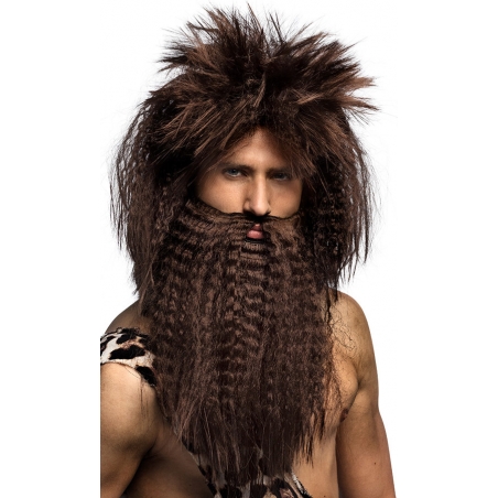 Perruque Homme des cavernes avec barbe