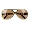Paire de lunettes Elvis couleur or idéale pour une soirée Rockabilly années 50 Paire de lunettes Elvis couleur or idéale pour une soirée Rockabilly années 50