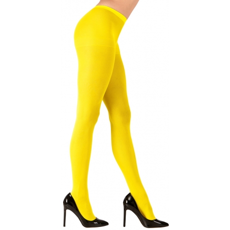 Paire de collants jaune fluo pour femme