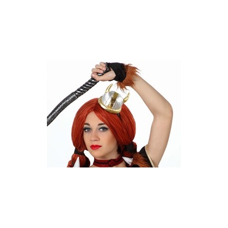 chapeau viking femme sur diadème - déguisement guerrière viking