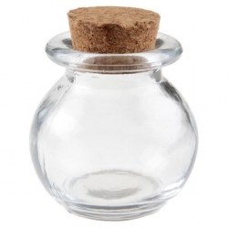 Contenant en verre avec bouchon en liège idéal pour agrémenter votre déco de table