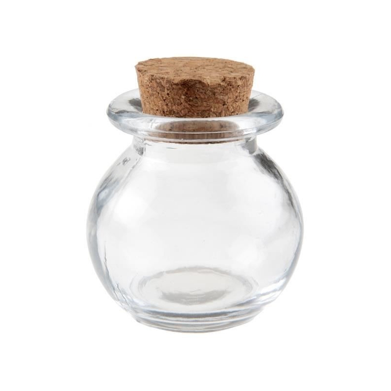 Contenant en verre avec bouchon en liège idéal pour agrémenter votre déco de table