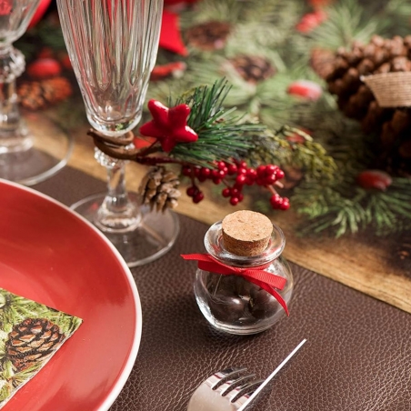 Idée de déco de table pour Noël avec le pot en verre rond